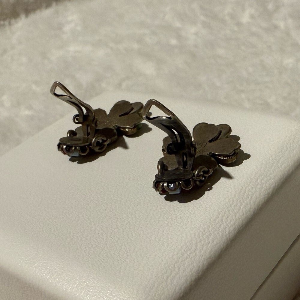 Ayala Bar Colorful Mosaic Clip On Earrings - Picture 4 of 6